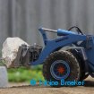 Stahl Radlader Komatsu WA500 mit Braeker-Lock Schnellwechsler + Industriegabelträger | Wheel loader with quick coupler + Fork